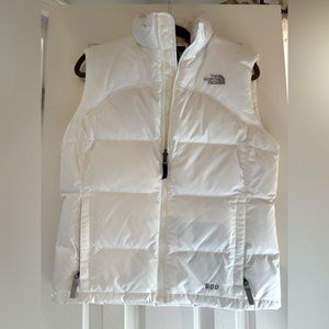 The North Face white puffer vest